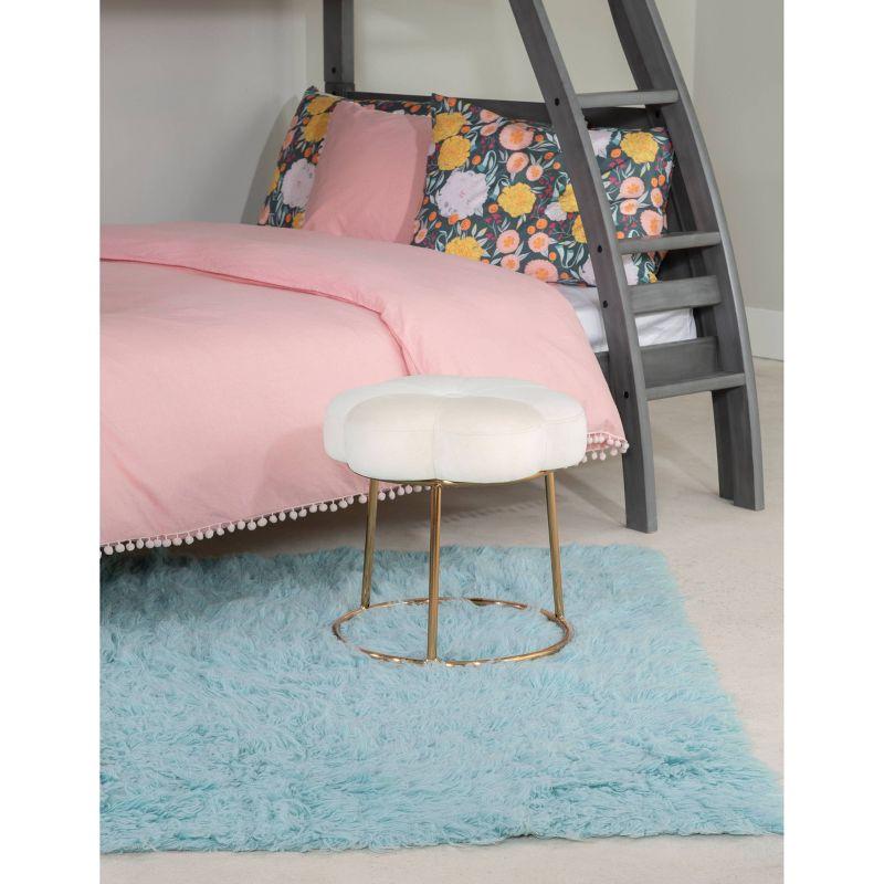 Ciara Flower Cushioned Vanity Stool
