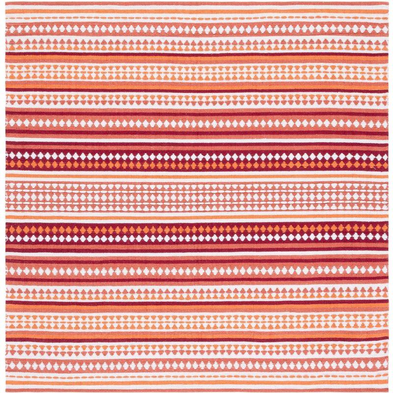Montauk MTK451 Hand Woven Area Rug - Orange/Ivory - 6'x6' - Safavieh.