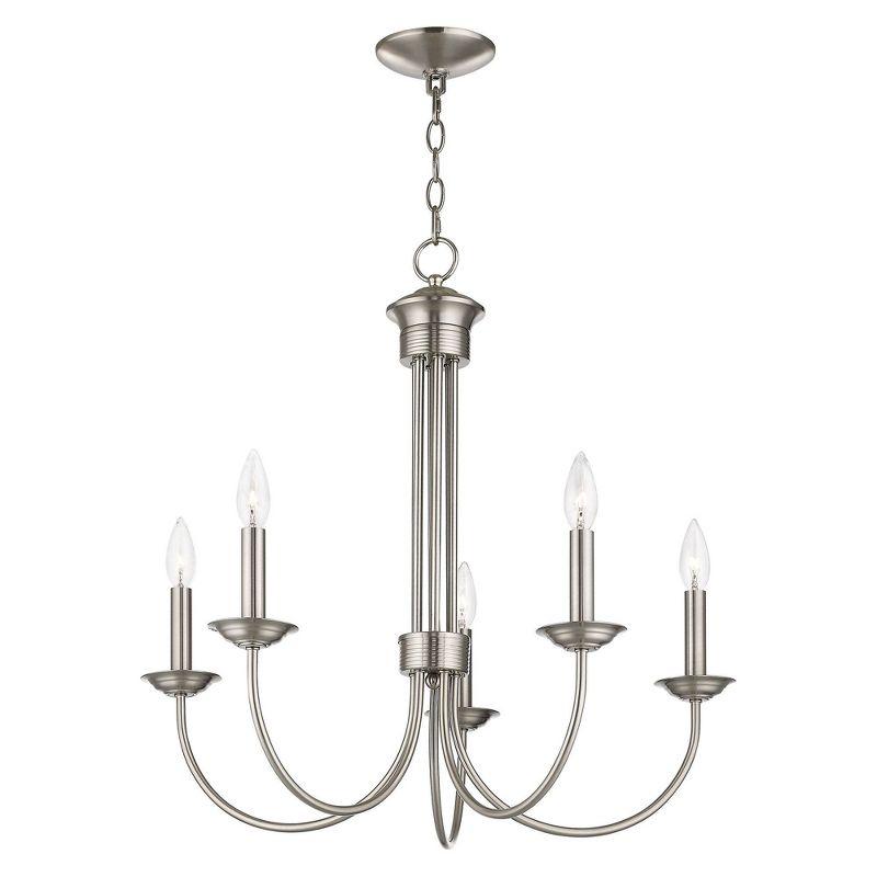 Livex Lighting Estate 5 - Light Chandelier in  Brushed Nickel