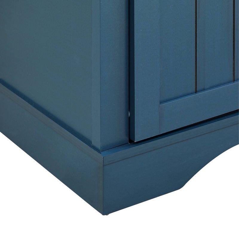47" Wine Bar Cabinet Navy - Home Essentials
