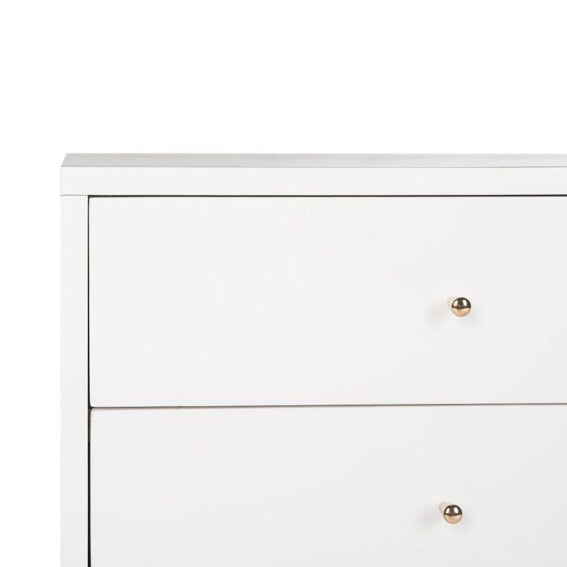 Lyla Retro Nightstand - White/Gold - Safavieh.