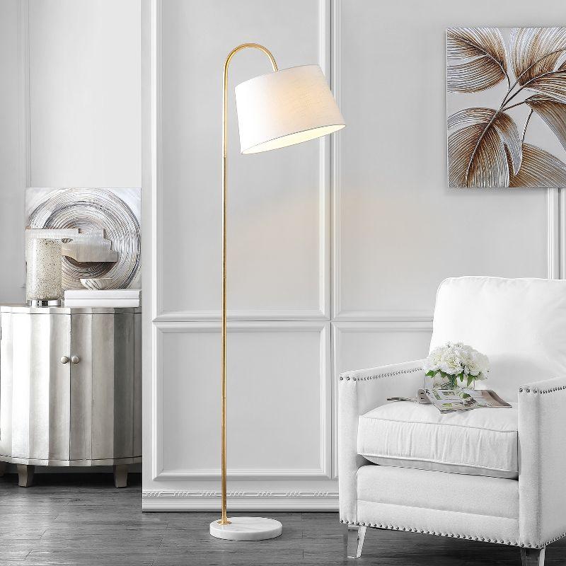 Dacey Floor Lamp - Gold Leaf/White - Safavieh