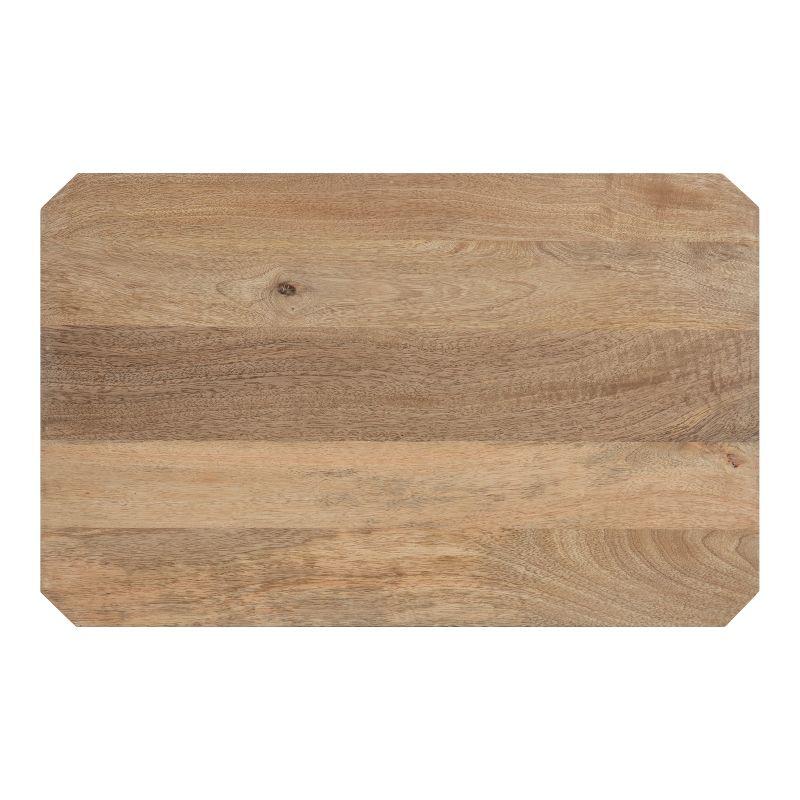 Kate and Laurel Talcott Rectangle Wood Side Table, 22x14x26, Natural