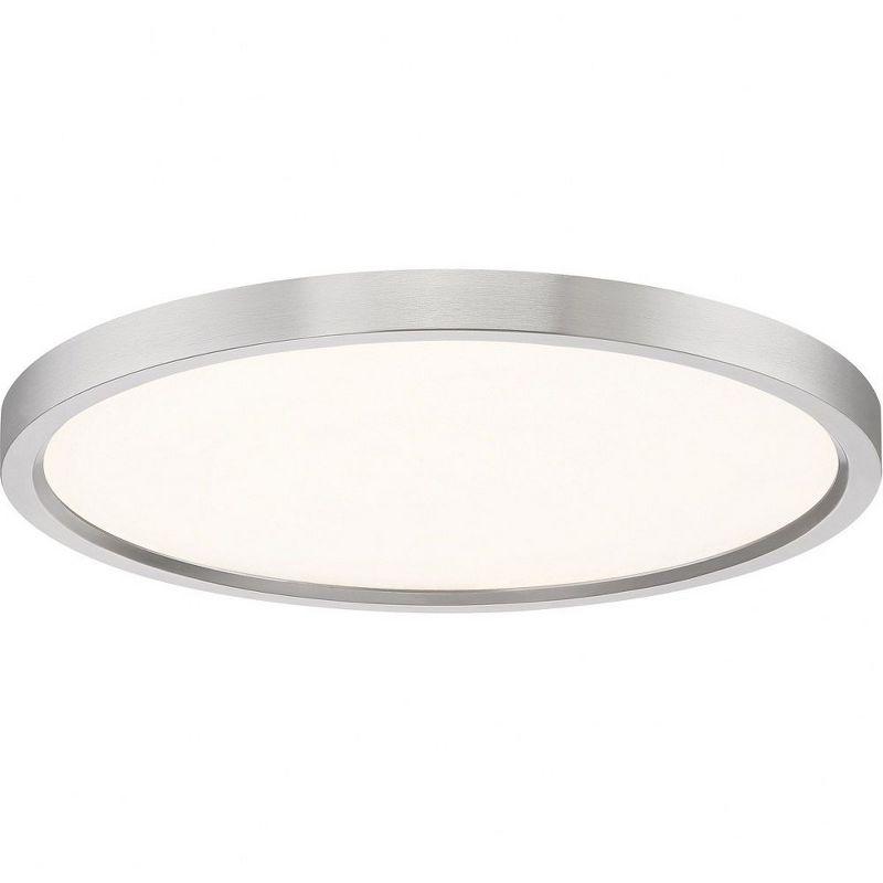 Quoizel Lighting Outskirts 1 - Light Flush Mount in  Brushed Nickel