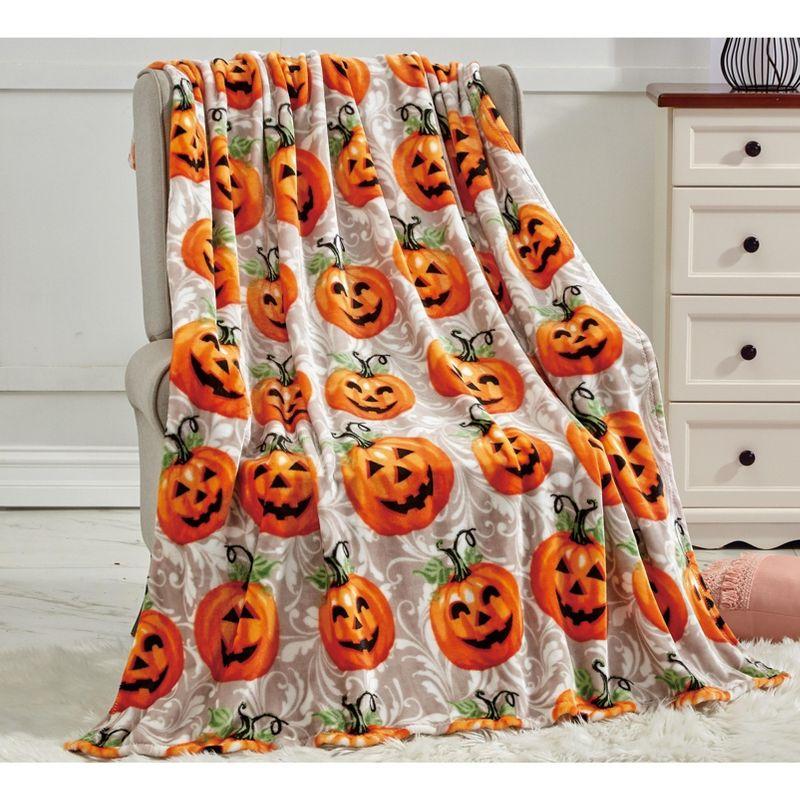 Super Spooky and Comfy Microplush Halloween Throws (50" x 60")