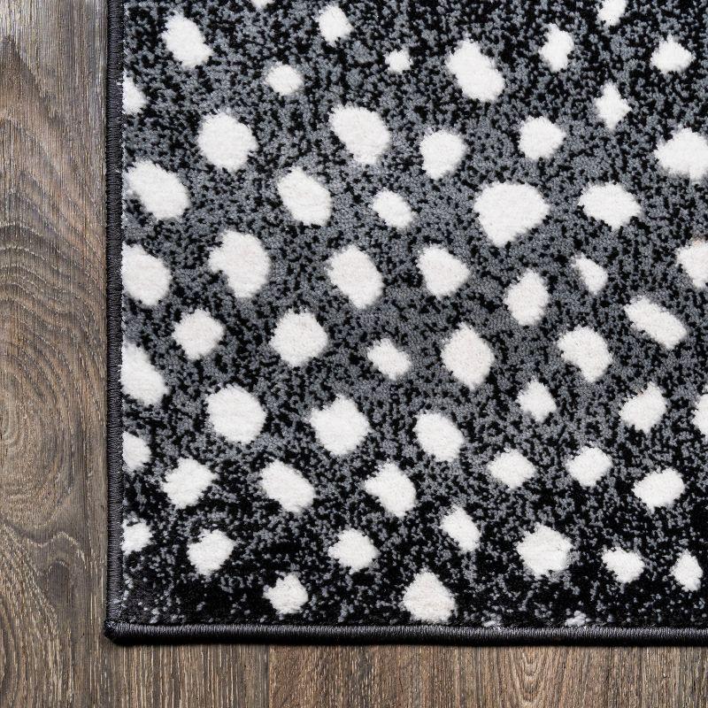 2'x10' Antelope Modern Animal Runner Rug, Black/Cream - JONATHAN Y