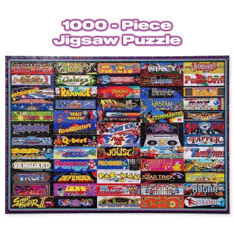 Retro Arcade Game Collage 1000-Piece Jigsaw Puzzle