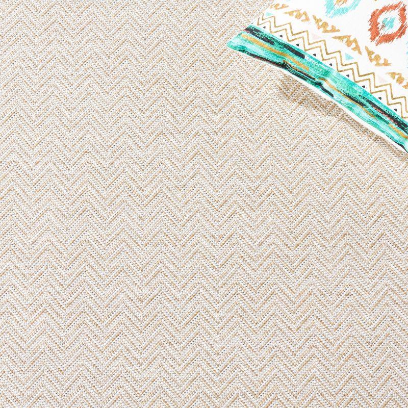 Hampton HTN233 Power Loomed Indoor/Outdoor Area Rug - Beige/Ivory - 6'5"x6'5" - Safavieh..