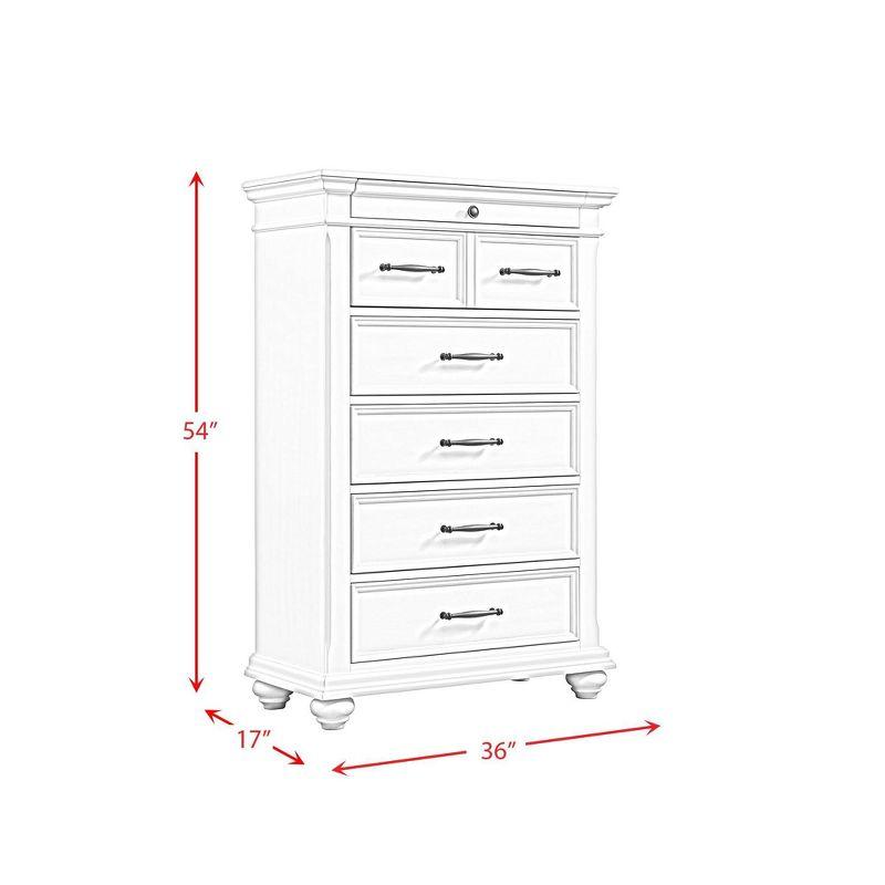 Brooks 6 Drawer Chest Black - Picket House Furnishings: Vertical Storage, Felt-Lined, Bun Feet