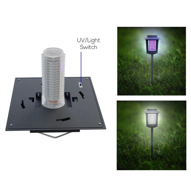 Nature Spring Solar Powered Light Mosquito and Insect Bug Zapper - Black