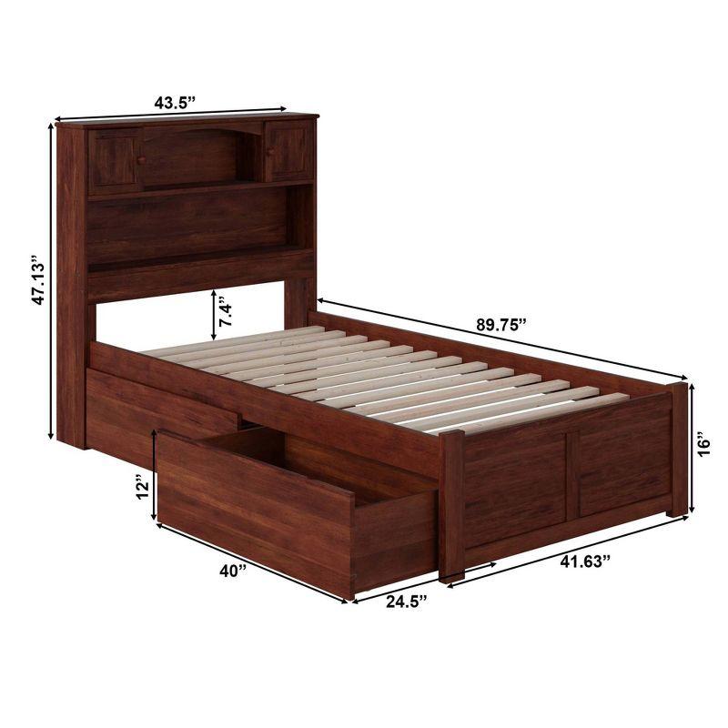 Newport Bed with 2 Urban Bed Drawers Flat Panel Footboard - AFI