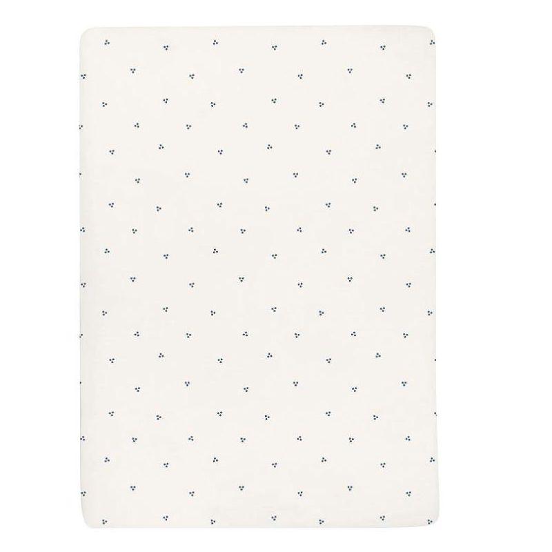 Ely's & Co. Waterproof Crib Sheets -Berry and Cluster Dot Blue 2 Pack