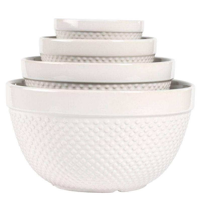 Mixing Bowls Tabletops Gallery Hobnail 4 Piece Stoneware Bowl Set