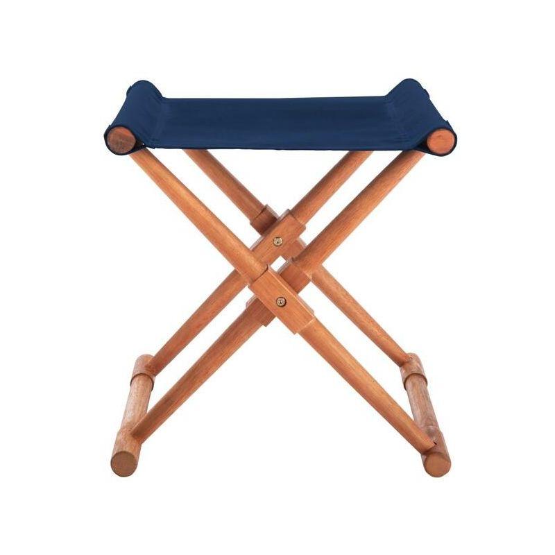 Breanne Stool Indoor/Outdoor (Set Of 2) - PAT7053 - Natural/Navy - Safavieh