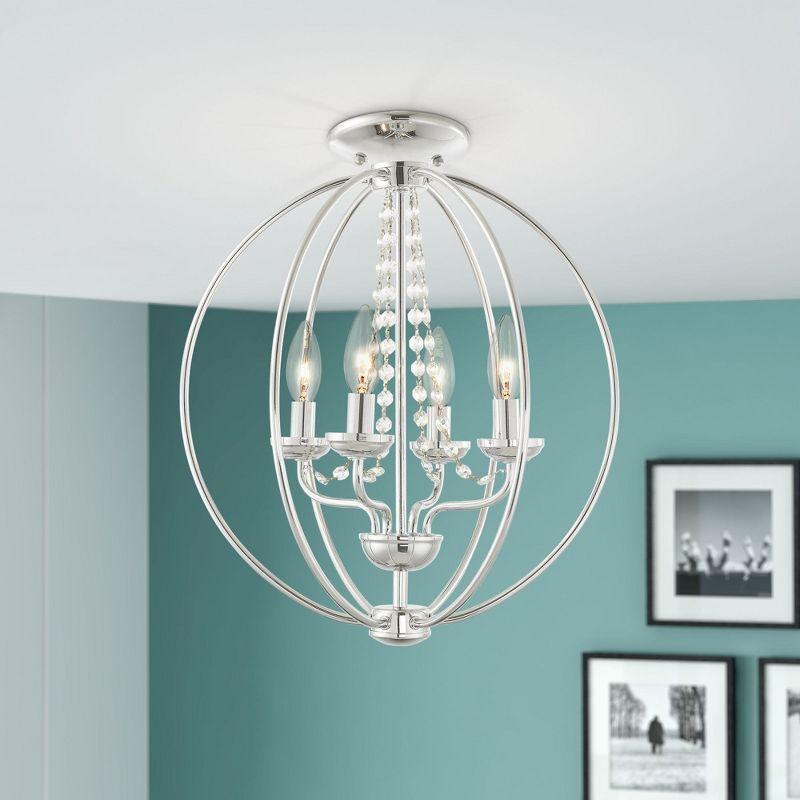 Livex Lighting Arabella 4 - Light Chandelier in  Polished Chrome