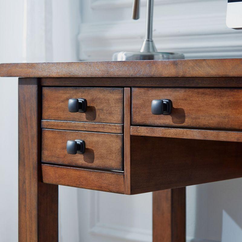 Tahoe Executive Writing Desk - Aged Maple - Home Styles: Mid-Century Modern, Hardwood Frame, Drawer Storage