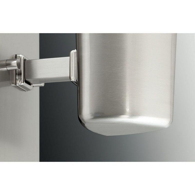 Progress Lighting Zura 1-Light Bath & Vanity Fixture, Zinc, Black, Opal Glass Shade