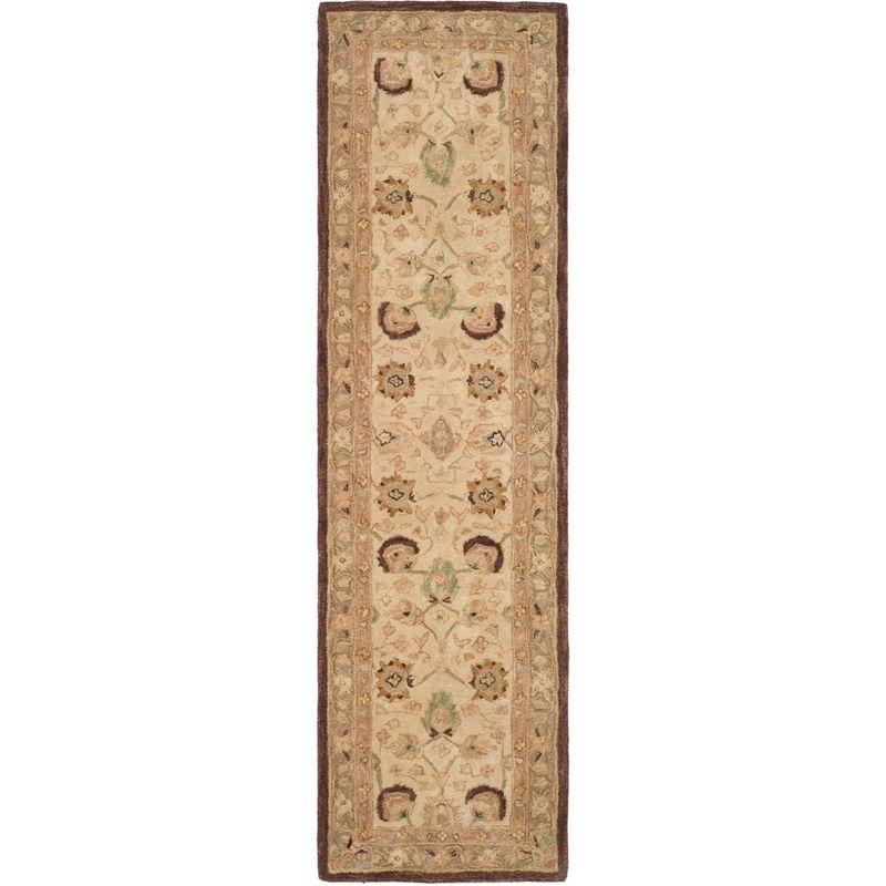 Anatolia AN512 Hand Tufted Indoor Runner Rug - Ivory/Brown - 2'3"x10' - Safavieh