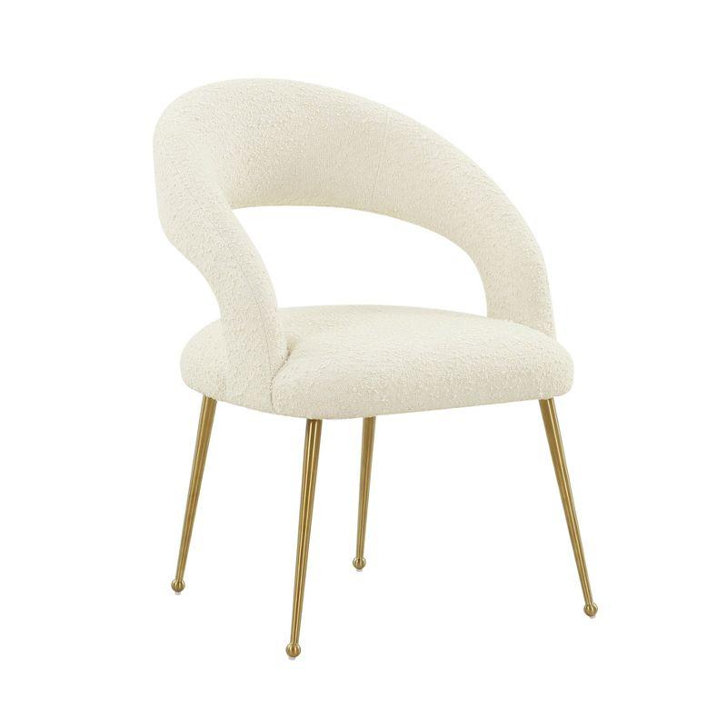 Rocco Performance Boucle Dining Chair Cream 23.6"W x 25"D x 33"H