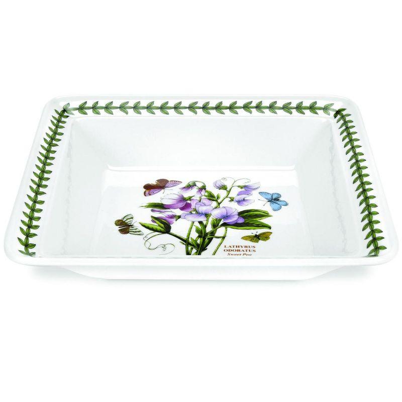 Floral Square Ceramic Serving Bowl 12"