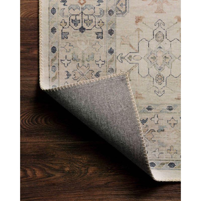 3'6"x5'6" Hathaway Rug Beige - Loloi Rugs: Traditional Medallion, Indoor Flat Pile, Polyester Canvas Backing