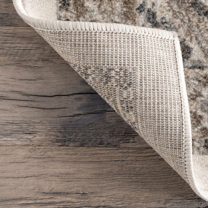 Nuloom 2x8 Becca Tiled Indoor Area Rug, Beige, Faded Transitional Design, Stain Resistant, Bedroom, Living Room, Kitchen