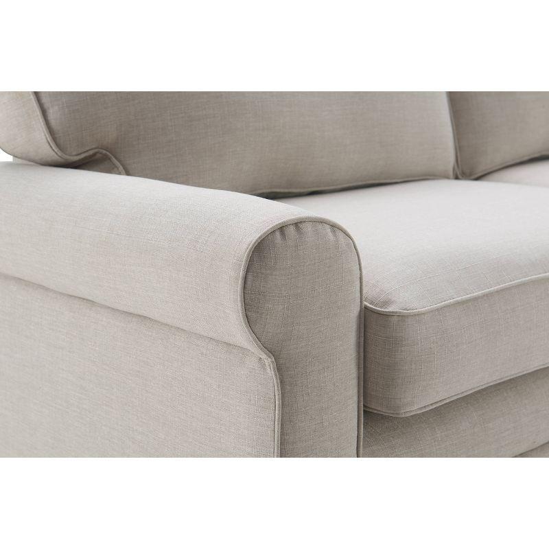 Serta Copenhagen 78" Sofa Couch for Two People with Pillowed Back Cushions and Rounded Arms