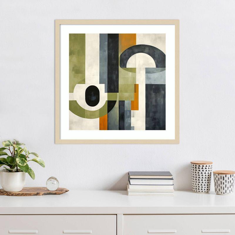 Amanti Art 25"x25" Sage Green Midcentury I by Irena Orlov Wood Framed Wall Art Print