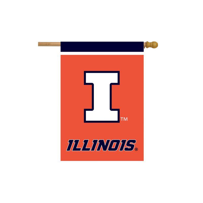 Illinois Fighting Illini Patriotic Polyester House Flag