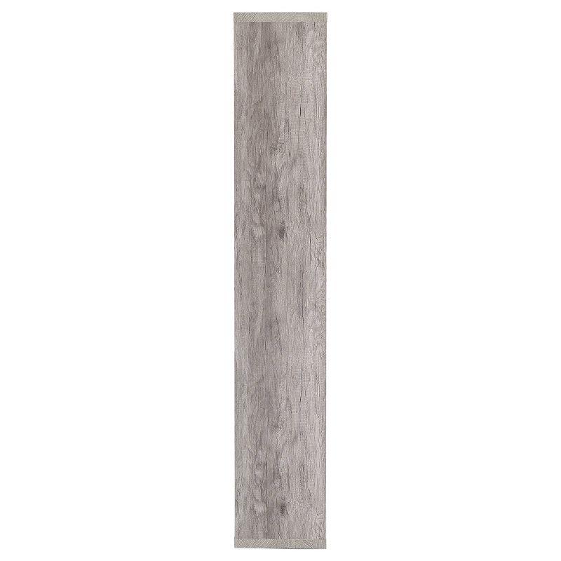 70.75" Theo 8 Shelf Bookcase Gray Driftwood - Coaster