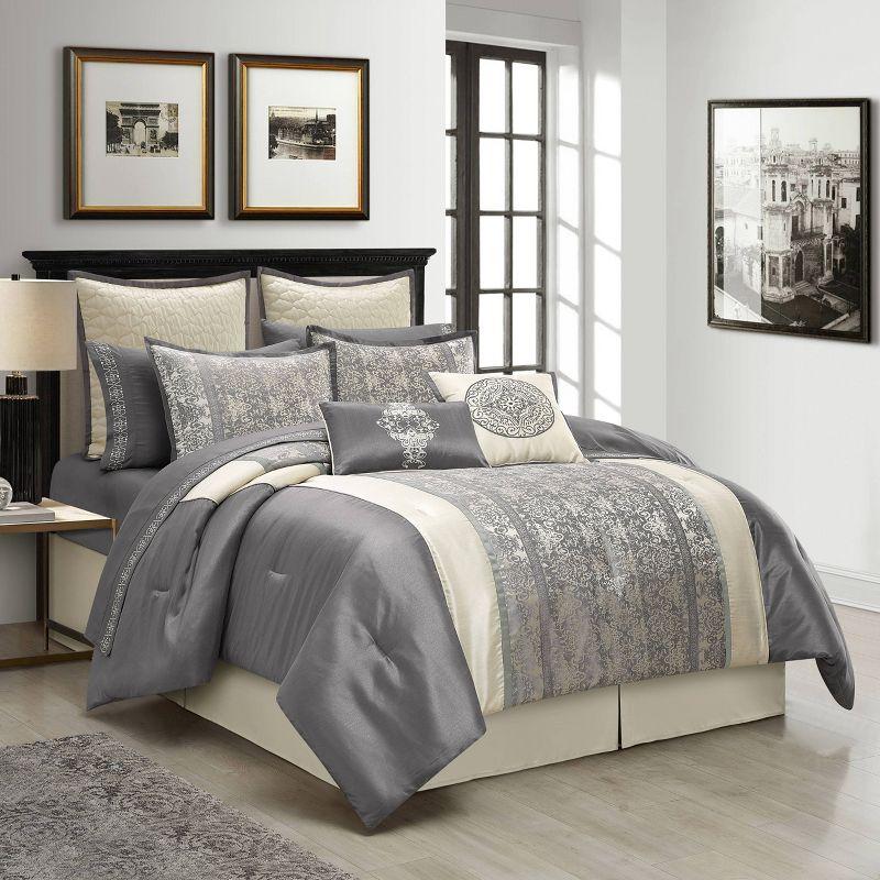 Nanshing America, Inc Arabesque 8 Piece Traditional Comforter Set