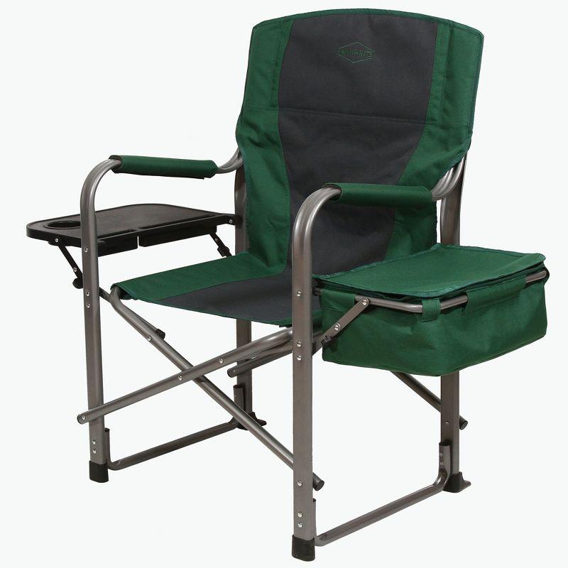 Kamp-Rite Portable Director's Chair w/Cooler, Cup Holder, & Side Table