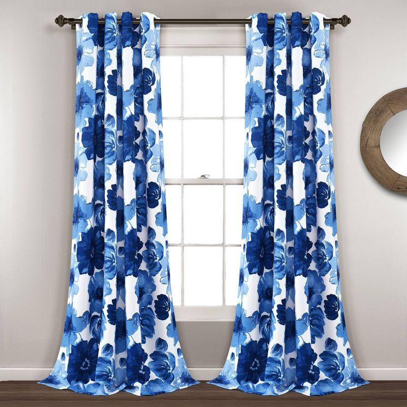 Lush Decor Leah Polyester Room Darkening Curtain Pair (Set of 2)