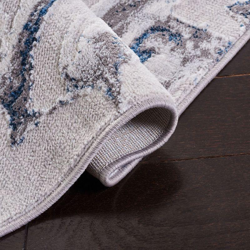 Amelia ALA277 Machine Made Indoor Area Rug - Grey/Blue - 6'-7"x6'-7" - Safavieh