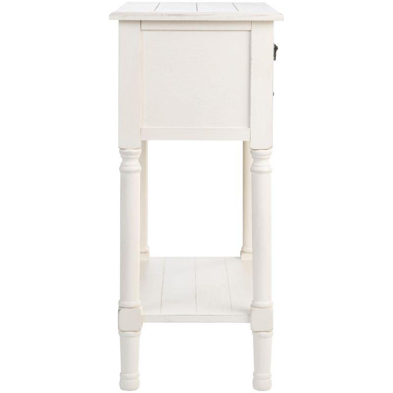 Primrose 3 Drawer Console Table - Distrssed White - Safavieh