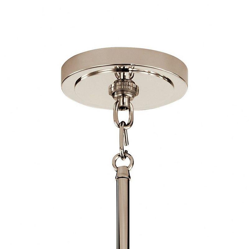 Polished Nickel Mini Pendant with Clear Glass Shade