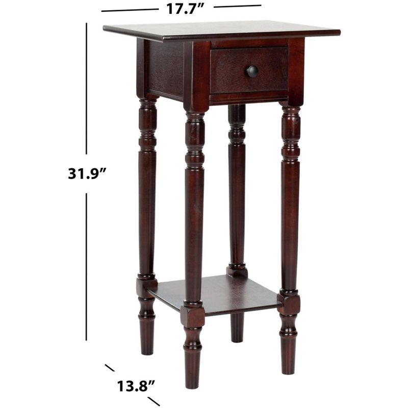 Sabrina End Table - AMH5704D - Dark Cherry - Safavieh Couture