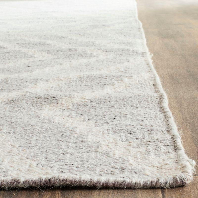 Nomadic Ivory Wool 5' x 8' Handwoven Kilim Area Rug