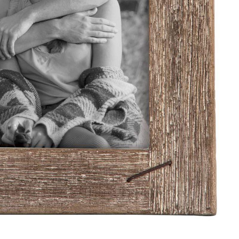 5 x 7 inch Decorative Distressed Wood Picture Frame with Nail Accents - Foreside Home & Garden