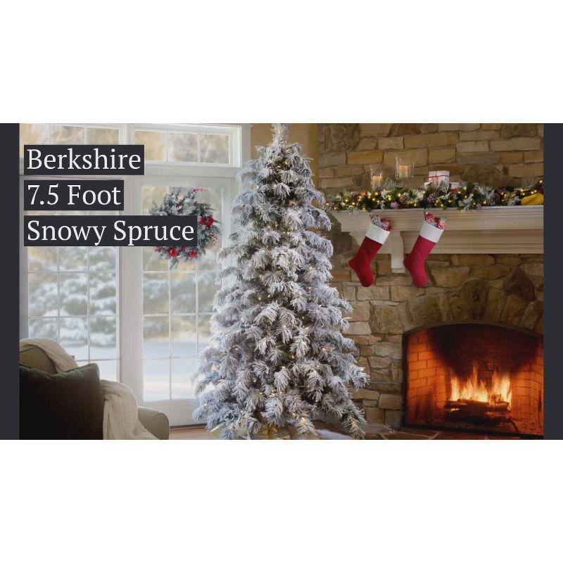 7.5' Lighted Artificial Spruce Christmas Tree