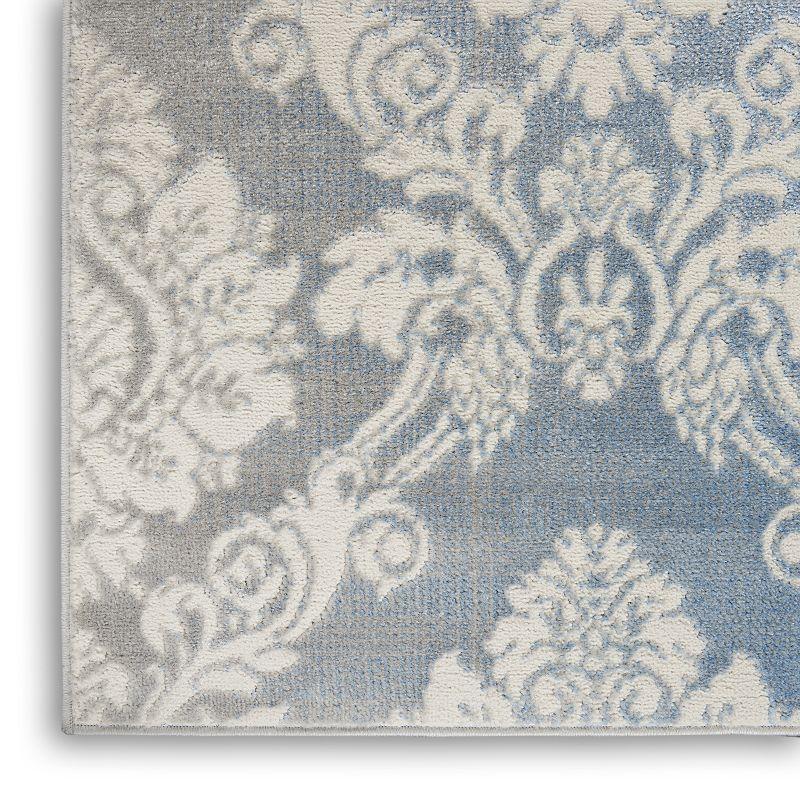 Nourison Elation ETN03 Indoor only Area Rug - Ivory Blue 7'10" x 9'10"