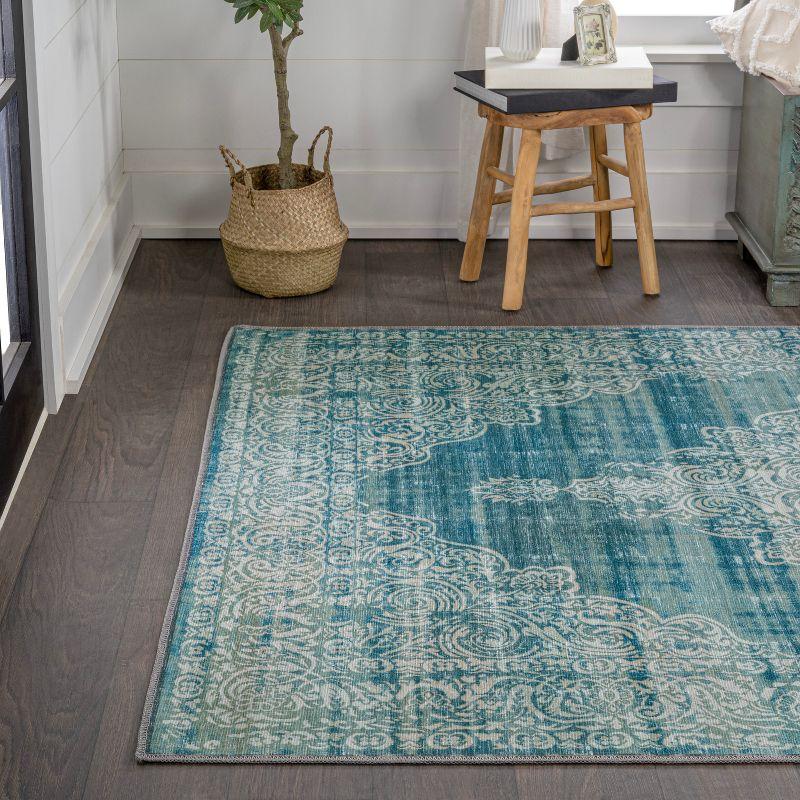 Regis Bohemian Medallion Machine-Washable Area Rug - JONATHAN Y