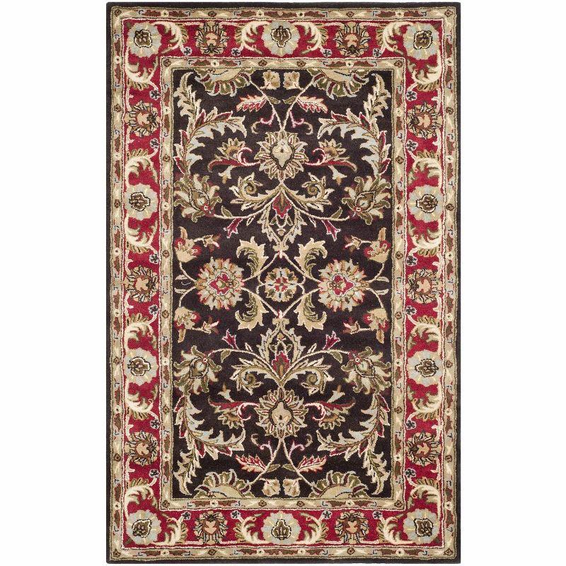 Heritage HG951 Hand Tufted Area Rug - Chocolate/Red - 6'x9' - Safavieh.