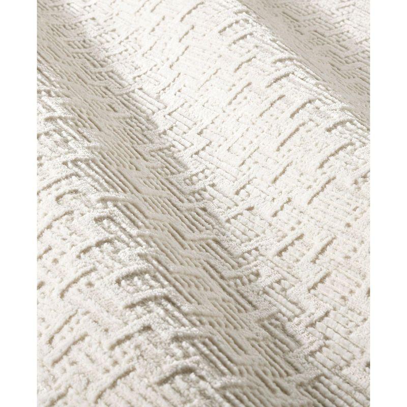 Town & Country Living TOWN & COUNTRY LUXE Tretta Modern Geo Area Rug with Plush High-Low Texture, Ivory