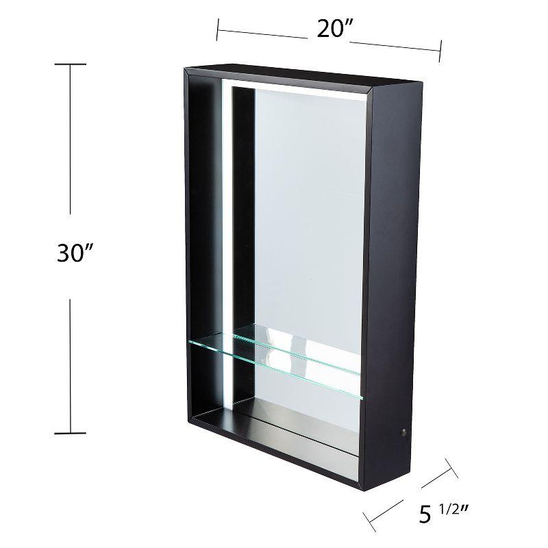 Wervin Lighted Mirror with Shelf - WS1095417 - Black - SEI