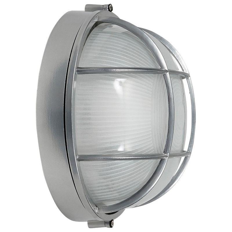 Nauticus Satin 7-Inch Round Glass LED Wall Light