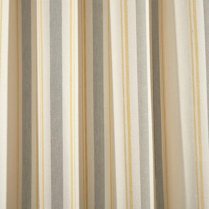 95" Yellow and Gray Cotton Blend Light-Filtering Rod Pocket Curtain Panels