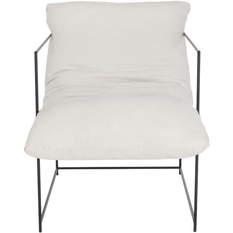 Portland Pillow Top Accent Chair - ACH4511 - Ivory/Black - Safavieh