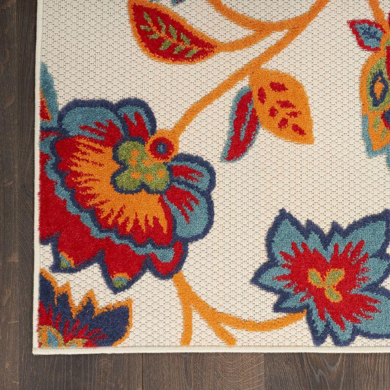 Nourison Aloha Floral Farmhouse Outdoor Rug