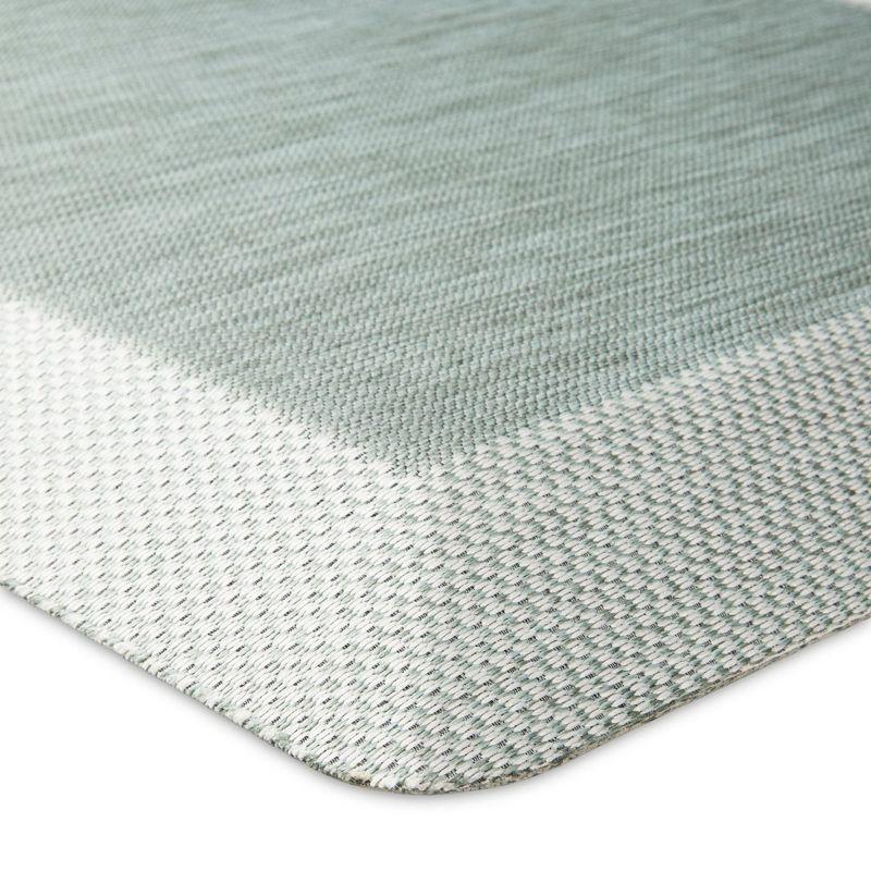 Mint Green Rectangular Memory Foam Anti-Fatigue Kitchen Mat